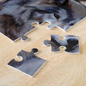 Puzzle met Native American Maiden en Wolfs Legpuzzel (Zijkant)
