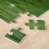 Puzzle met verse groene bladeren legpuzzel (Zijkant)