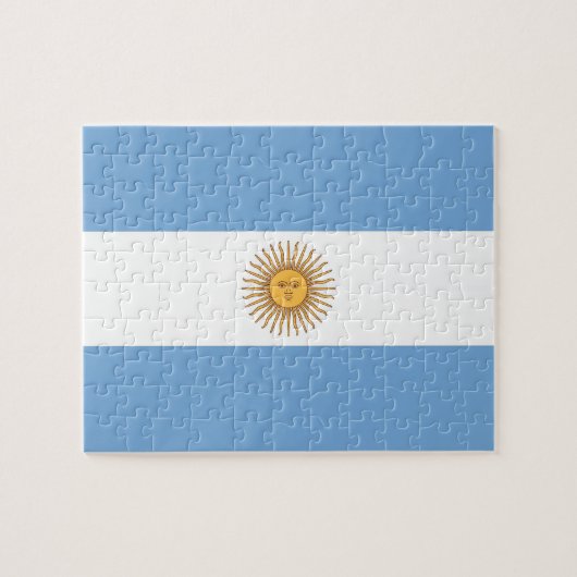 Puzzle met vlag van Argentinië Legpuzzel (Horizontaal)