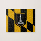 Puzzle met vlag van Baltimore City Legpuzzel (Horizontaal)