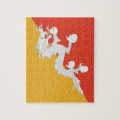 Puzzle met vlag van Bhutan Legpuzzel (Verticaal)