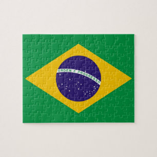 Puzzle met vlag van Brazilië Legpuzzel