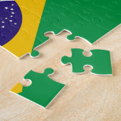 Puzzle met vlag van Brazilië Legpuzzel (Zijkant)