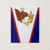 Puzzle met vlag van de Amerikaanse Samoa Legpuzzel (Verticaal)