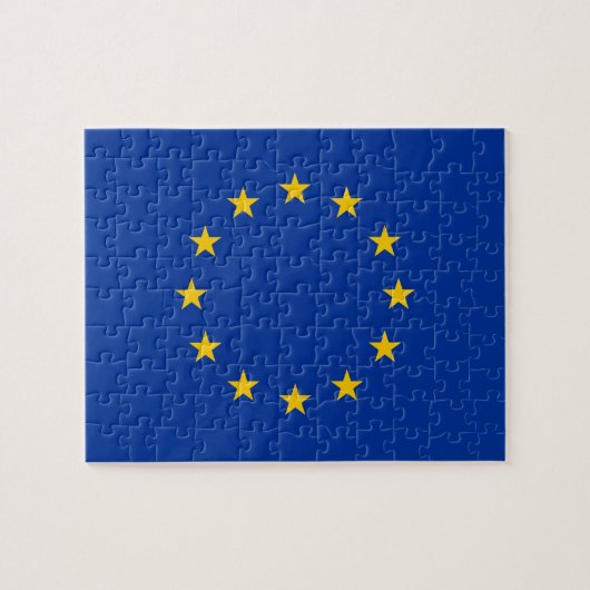 Puzzle met vlag van de Europese Unie Legpuzzel (Horizontaal)