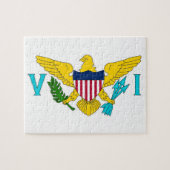 Puzzle met vlag van de Maagdeneilanden Legpuzzel (Horizontaal)