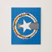 Puzzle met vlag van de Noordelijke Marianen Legpuzzel (Verticaal)