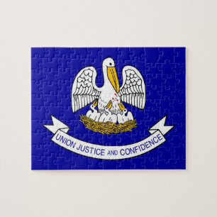 Puzzle met vlag van de staat Louisiana Legpuzzel