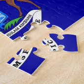Puzzle met vlag van de staat Michigan Legpuzzel (Zijkant)
