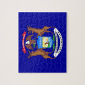 Puzzle met vlag van de staat Michigan Legpuzzel (Verticaal)