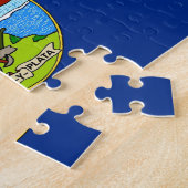 Puzzle met vlag van de staat Montana Legpuzzel (Zijkant)