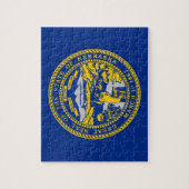 Puzzle met vlag van de staat Nebraska Legpuzzel (Verticaal)