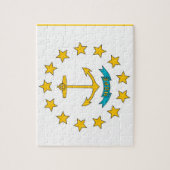 Puzzle met vlag van de staat Rhode Island Legpuzzel (Verticaal)