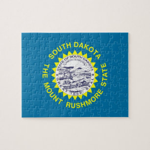 Puzzle met vlag van de staat South Dakota Legpuzzel