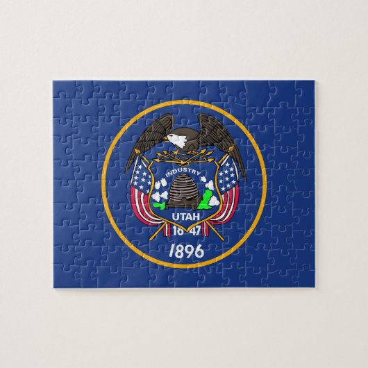 Puzzle met vlag van de staat Utah Legpuzzel (Horizontaal)