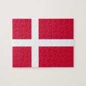 Puzzle met vlag van Denemarken Legpuzzel (Horizontaal)