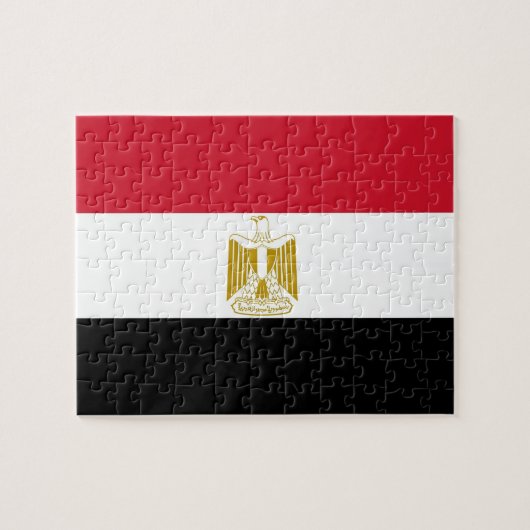 Puzzle met vlag van Egypte Legpuzzel (Horizontaal)