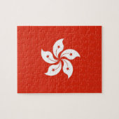 Puzzle met vlag van Hongkong, China Legpuzzel (Horizontaal)