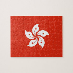 Puzzle met vlag van Hongkong, China Legpuzzel