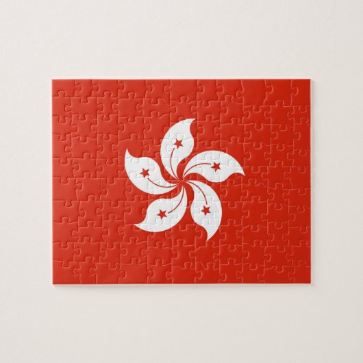 Puzzle met vlag van Hongkong, China Legpuzzel (Horizontaal)