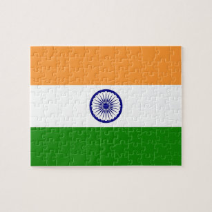 Puzzle met vlag van India Legpuzzel