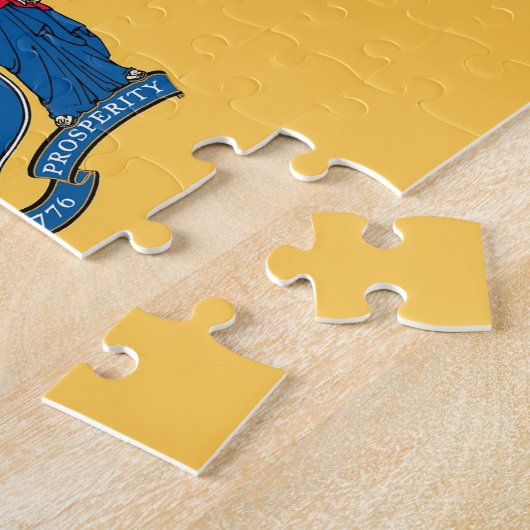 Puzzle met vlag van New Jersey Legpuzzel (Zijkant)