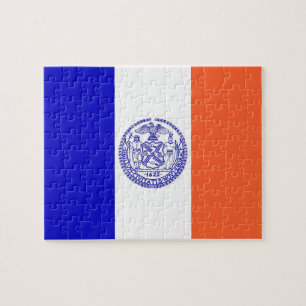 Puzzle met vlag van New York City Legpuzzel
