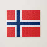 Puzzle met vlag van Noorwegen Legpuzzel<br><div class="desc">Voeg een vleugje Noorse trots toe aan je spelavond met onze exclusieve puzzel met de vlag van Noorwegen! Deze puzzel is gemaakt met nauwgezette aandacht voor detail en is meer dan alleen een leuke activiteit; het is een viering van het rijke erfgoed en de culturele trots van Noorwegen. Het levendige...</div>
