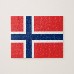 Puzzle met vlag van Noorwegen Legpuzzel