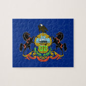 Puzzle met vlag van Pennsylvania State Legpuzzel (Horizontaal)