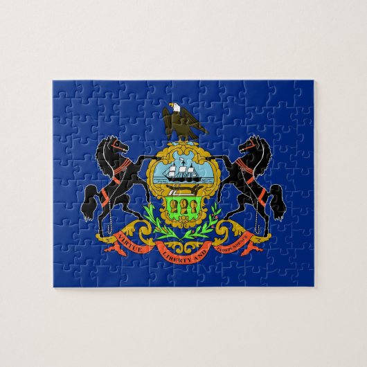 Puzzle met vlag van Pennsylvania State Legpuzzel (Horizontaal)