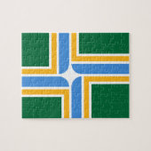 Puzzle met vlag van Portland City Legpuzzel (Horizontaal)