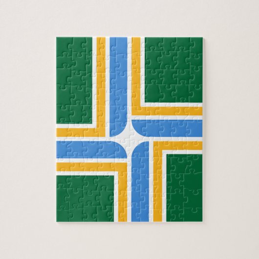 Puzzle met vlag van Portland City Legpuzzel (Verticaal)