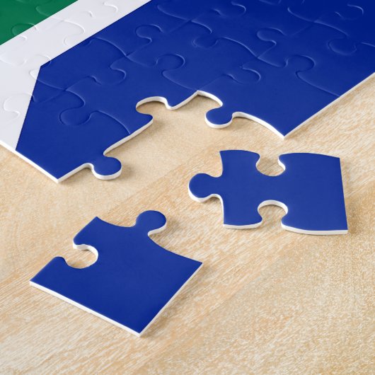 Puzzle met vlag van Zuid-Afrika Legpuzzel (Zijkant)