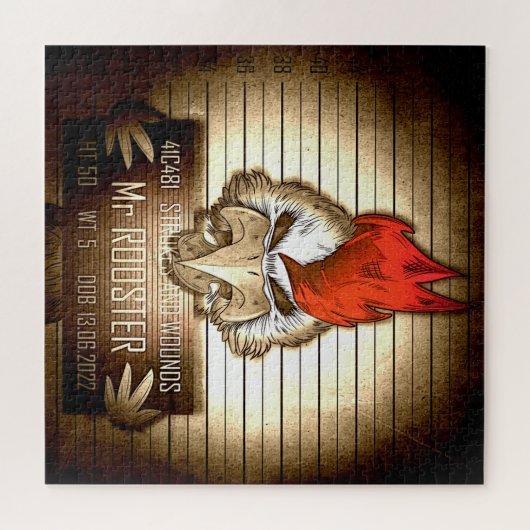 Puzzle Mr Rooster Vintage Legpuzzel (Horizontaal)