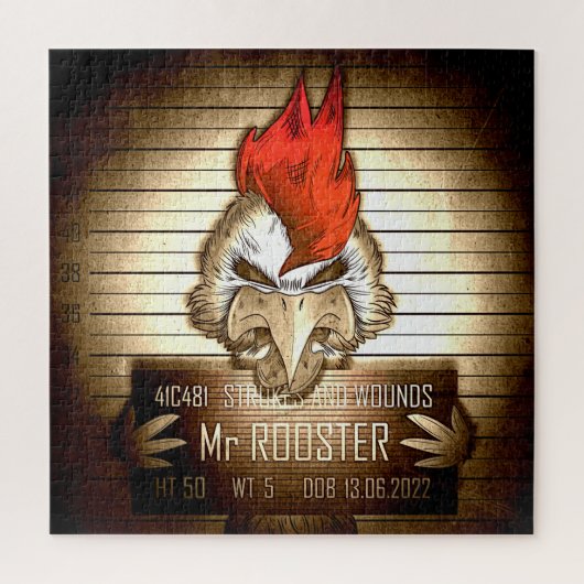Puzzle Mr Rooster Vintage Legpuzzel (Verticaal)