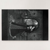 Puzzle mujer vampiro gotico blanco y negro legpuzzel (Horizontaal)