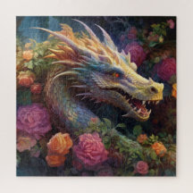 PUZZLE: Mythische Mystieke Drakentuin Bloemen