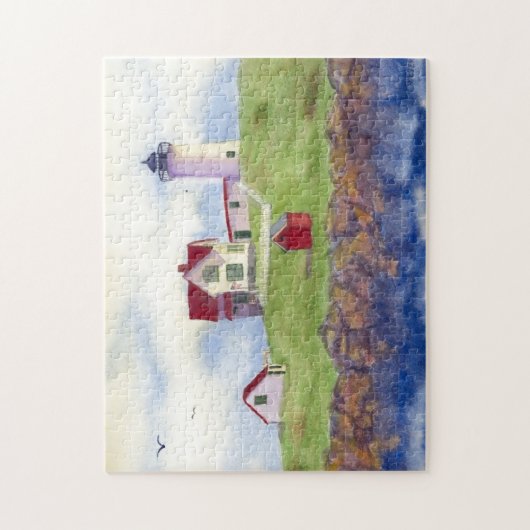 Puzzle Nubble Light House in Maine Legpuzzel (Verticaal)