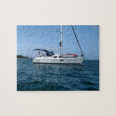 Puzzle of a Starjewel the sailboat at anchor. Legpuzzel (Horizontaal)