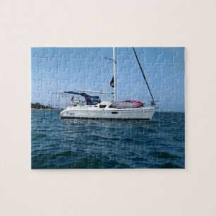 Puzzle of a Starjewel the sailboat at anchor. Legpuzzel