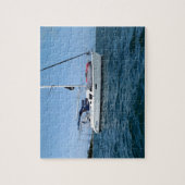 Puzzle of a Starjewel the sailboat at anchor. Legpuzzel (Verticaal)