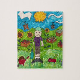 Puzzle: Oogst op Boerderij met jonge boeren Legpuzzel