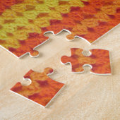 Puzzle - Oranje doppen in Crochet Legpuzzel (Zijkant)