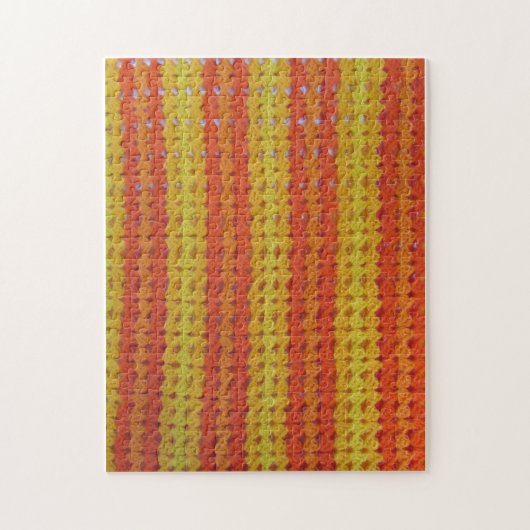 Puzzle - Oranje doppen in Crochet Legpuzzel (Verticaal)