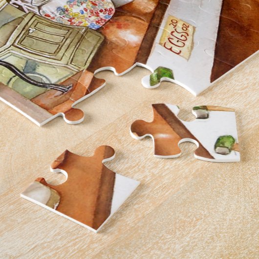 Puzzle oude landenwinkel legpuzzel (Zijkant)