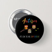 Puzzle Owl Cute Autism Awareness Autistic Kind Ronde Button 5,7 Cm (Voorkant /achterkant)