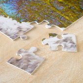 Puzzle - Owl met regenboogachtergrond Legpuzzel (Zijkant)