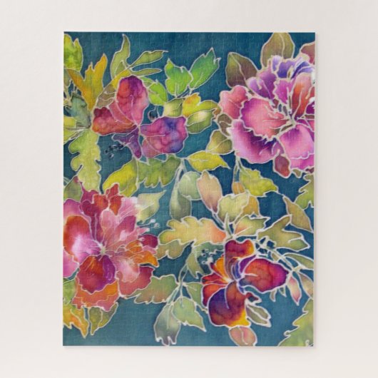 Puzzle - Painted Hibiscus Flowers Legpuzzel (Verticaal)