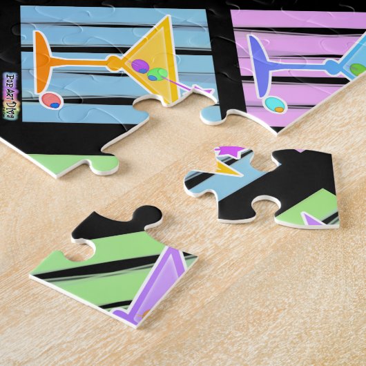 PUZZLE - PASTEL MARTNIS POP ART LEGPUZZEL (Zijkant)